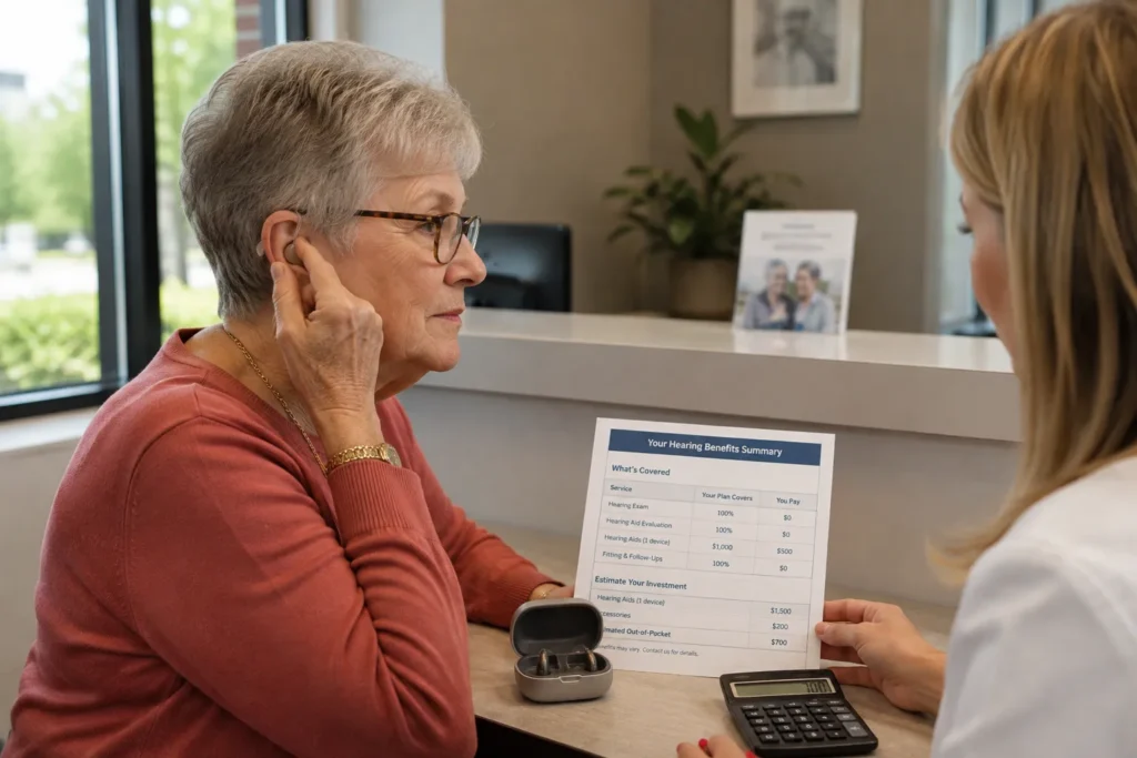 Senior comparing hearing aid costs against Medicare Advantage benefits